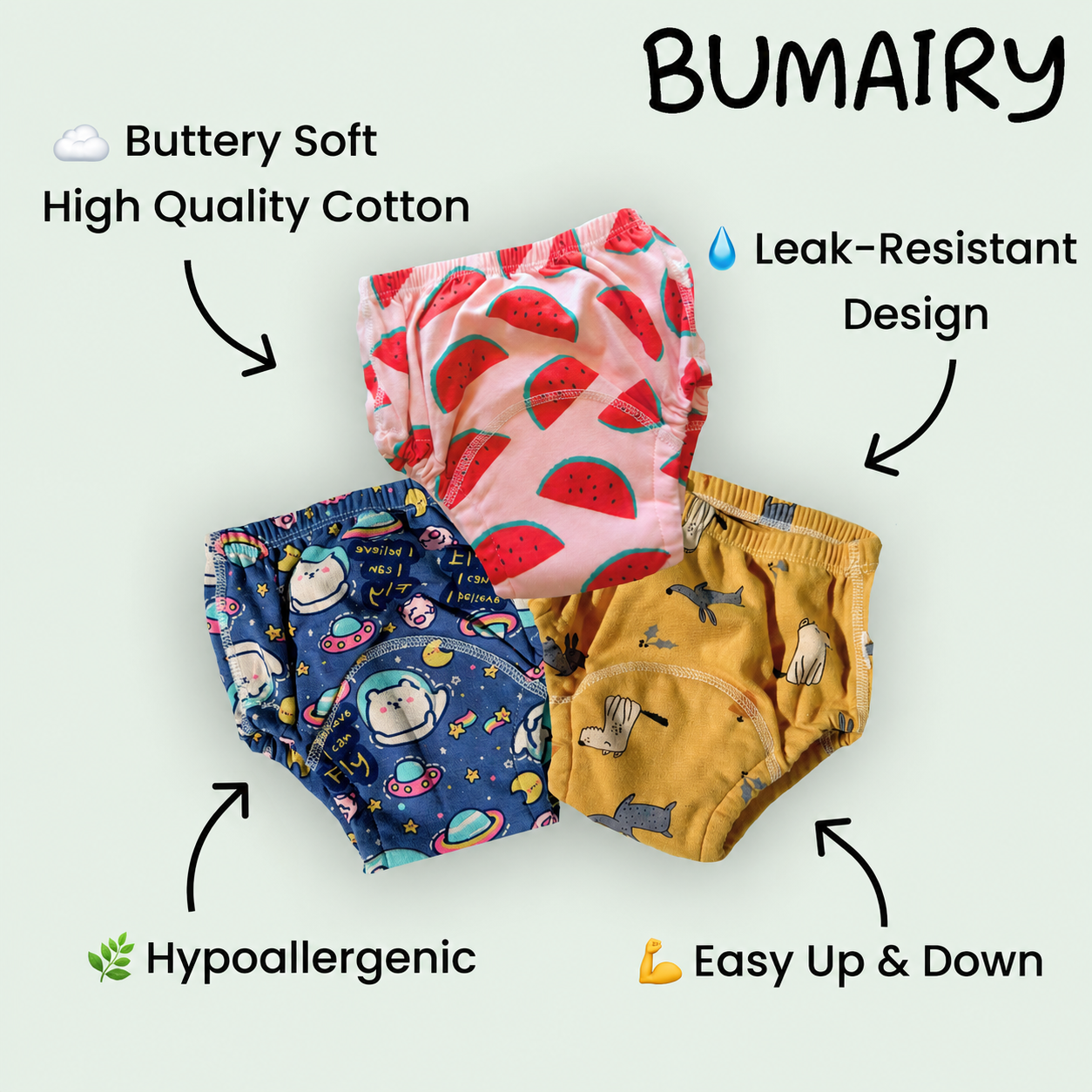 Potty Training Underwear Reusable Absorbent Toddler Pants